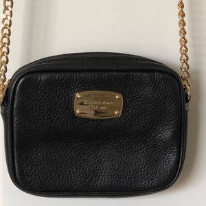 Michael Kors black square crossbody handbag